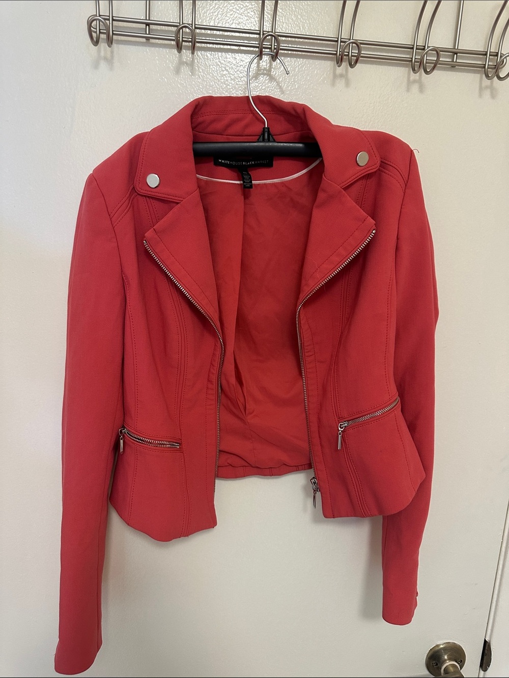 Hot pink  Biker-Style Women's Jacket